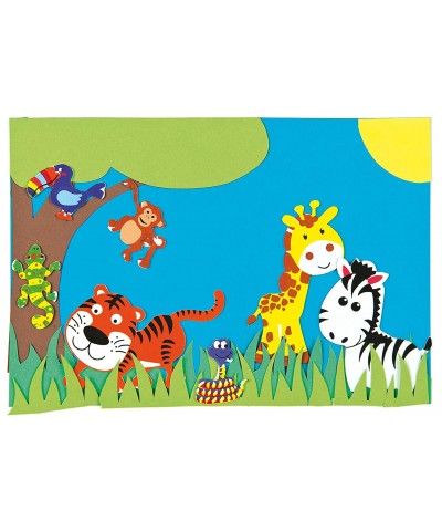 EV3115 Jungle Animal Foam Stickers - Pack of 96 Foam Stickers for Kids Kids Craft Stickers Childrens Self Adhesive Stickers $...