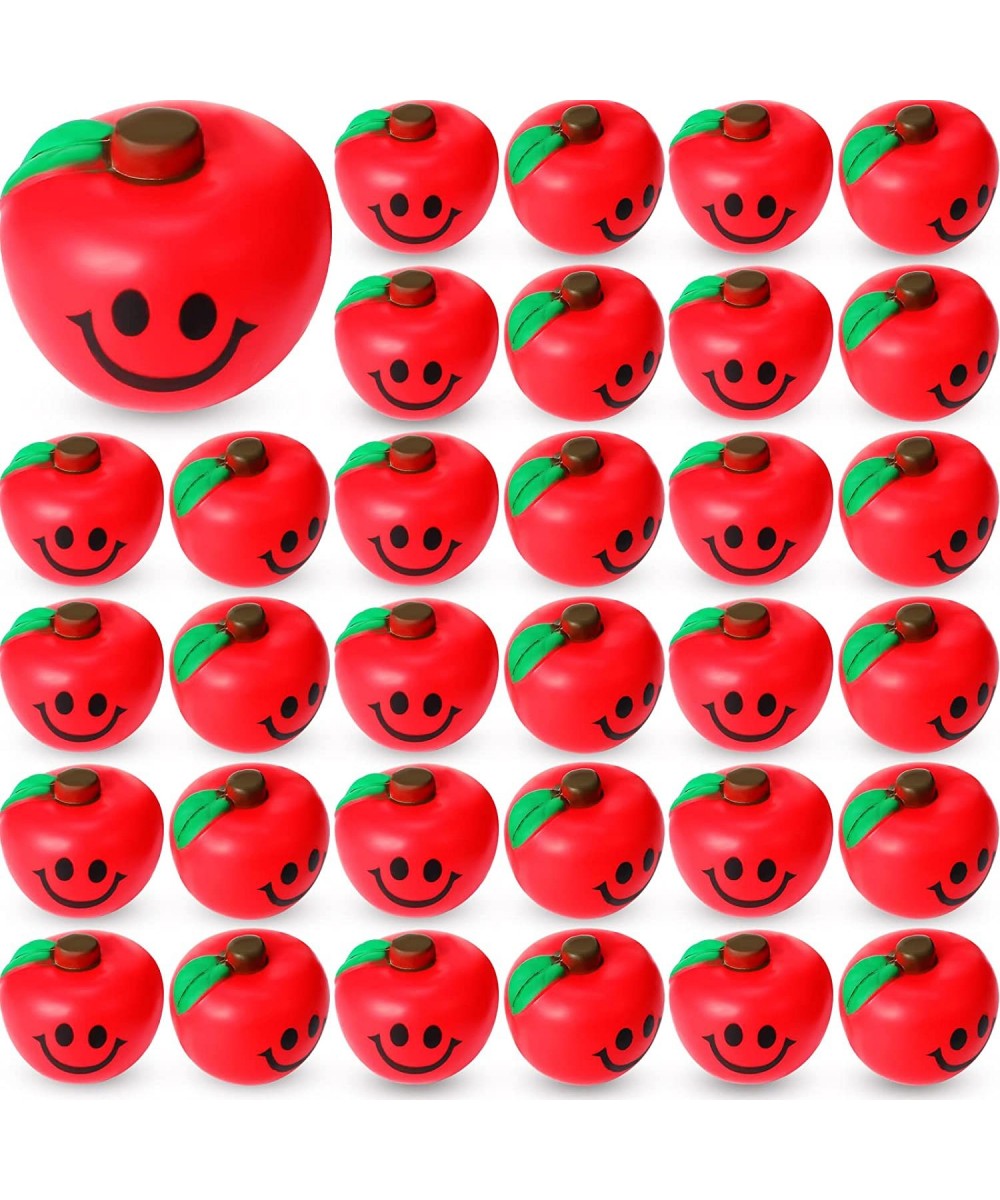 30 Pcs Fruit Stress Ball Toys Red Fruit Smile Stress Balls Fruit Stress Relieve Toys Soft Foam Stress Balls for Finger Exerci...