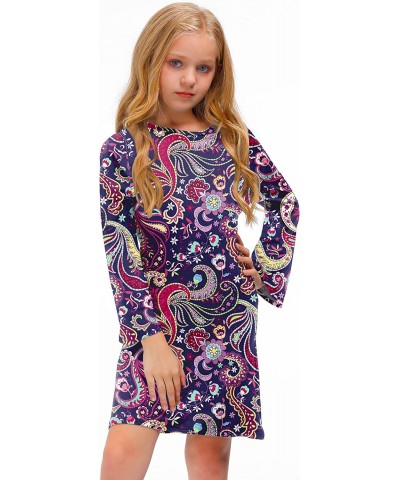 Girl's 70s Retro Hippie Bell Sleeve Midi Dress with Headband 4-12 Years $31.04 Kids' Costumes