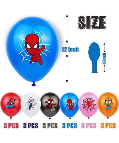 Spider Birthday Party Supplies Cartoon Spider Party Decorations Set Include Banner 7+9inch Plates Table cover Cake topper Cup...