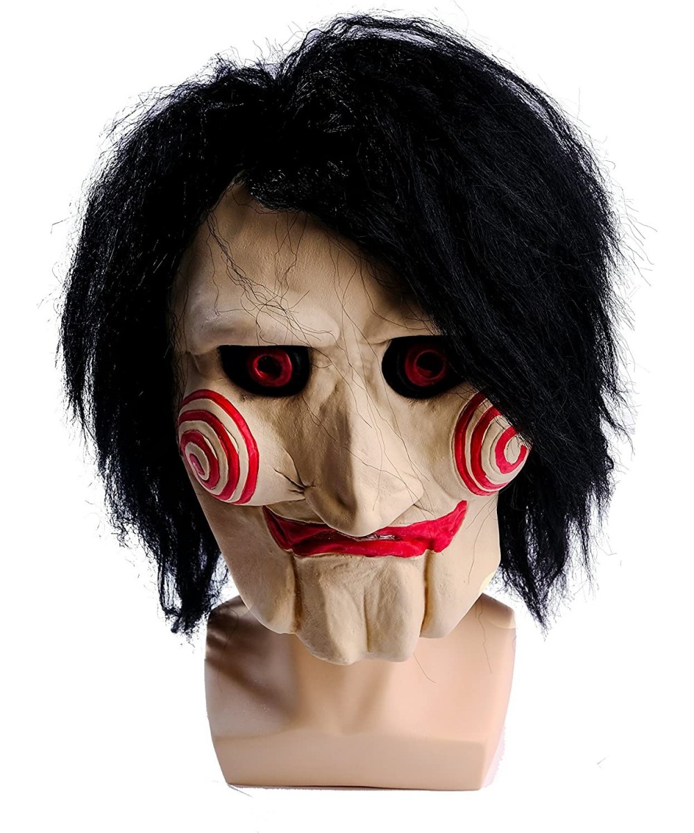 Saw Billy The Puppet Mask Scary Halloween Clown Latex Party Masquerade Props $32.33 Kids' Dress-Up Accessories