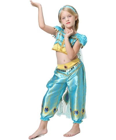 Girls Halloween Aladdin Jasmine Costume Arabian Princess Dress up Cosplay Party Outfits Kids Belly Dancewear $24.24 Kids' Cos...