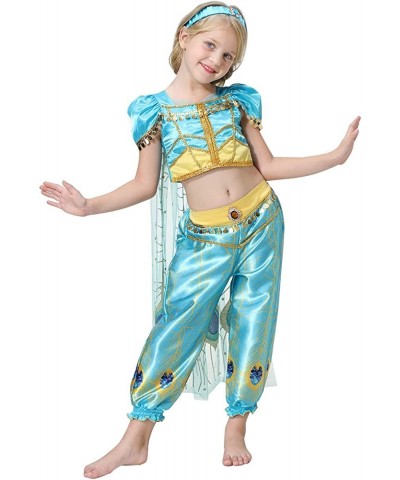 Girls Halloween Aladdin Jasmine Costume Arabian Princess Dress up Cosplay Party Outfits Kids Belly Dancewear $24.24 Kids' Cos...