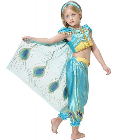 Girls Halloween Aladdin Jasmine Costume Arabian Princess Dress up Cosplay Party Outfits Kids Belly Dancewear $24.24 Kids' Cos...