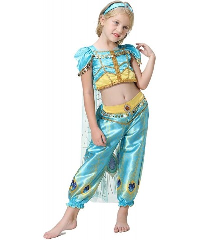 Girls Halloween Aladdin Jasmine Costume Arabian Princess Dress up Cosplay Party Outfits Kids Belly Dancewear $24.24 Kids' Cos...