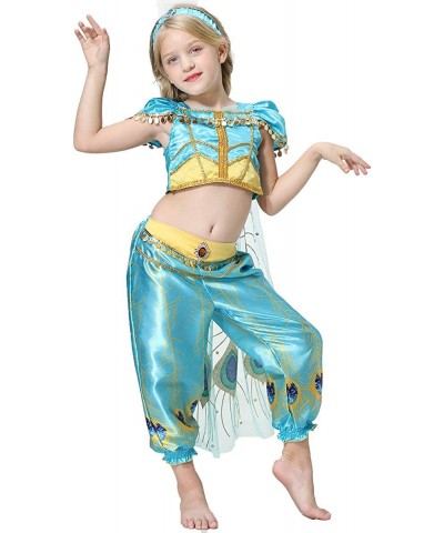 Girls Halloween Aladdin Jasmine Costume Arabian Princess Dress up Cosplay Party Outfits Kids Belly Dancewear $24.24 Kids' Cos...