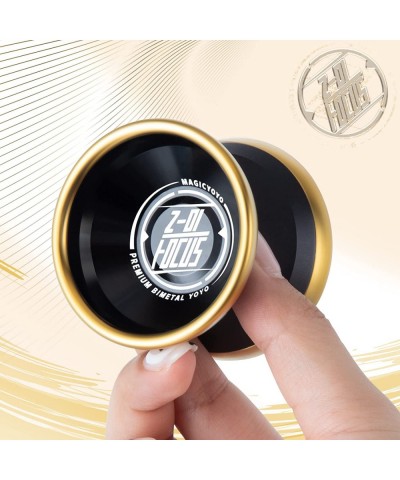 Z01 Focus Bimetal Yoyo Professional Unresponsive Yoyo for Pros Professional Aluminum Alloy Yo yo + Stainless Steel Ring 10yoy...