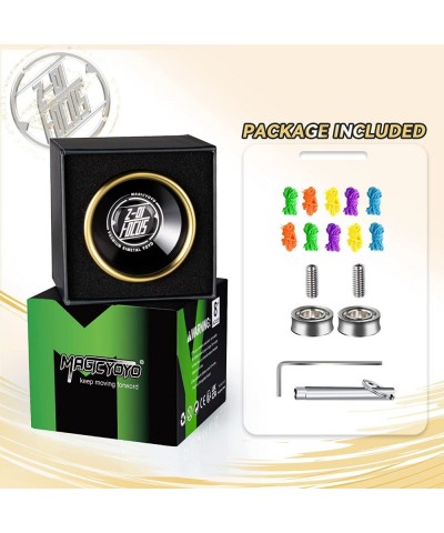 Z01 Focus Bimetal Yoyo Professional Unresponsive Yoyo for Pros Professional Aluminum Alloy Yo yo + Stainless Steel Ring 10yoy...