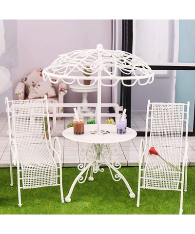 Doll House Accessories Doll House Furnishings Mini Table Chairs Funny Decorative Display Mold Dollhouse Garden Table Chair fo...