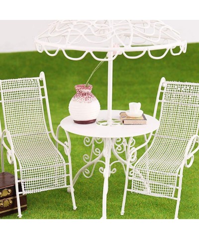 Doll House Accessories Doll House Furnishings Mini Table Chairs Funny Decorative Display Mold Dollhouse Garden Table Chair fo...