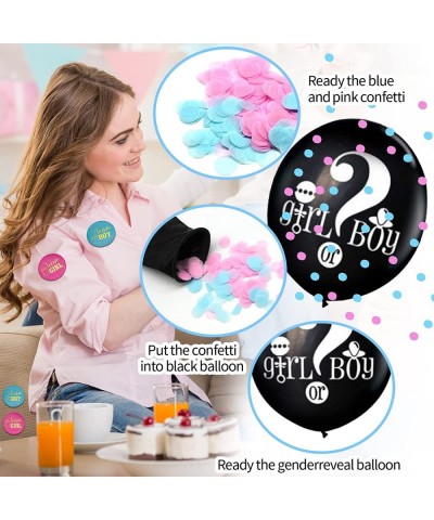 124 Pcs Gender Reveal Decorations Kit Gender Reveal Party Supplies with 36'' Gender Reveal Balloon Boy OR Girl Foil Balloon P...