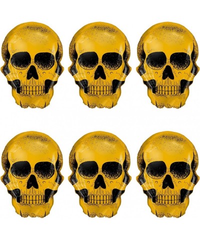 Skull Halloween Balloons - 30.2" Golden Skeleton Foil Balloon Day of Death Spooky Party Decoration Supplier 6PCS $16.54 Kids'...