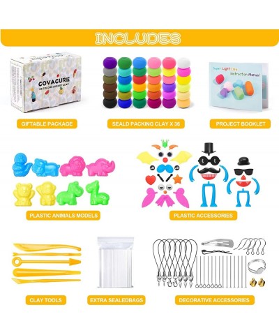 Air Dry Clay for Kids - 36 Colors Modeling Clay Kit Magic Clay with Sculpting Tools & Decorative Accessories Ultra Light Air ...