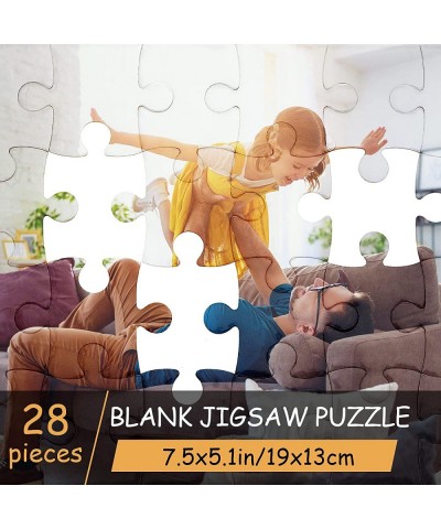 12 Sheets Blank Puzzle White DIY Custom Jigsaw Puzzle Sublimation Blank Puzzle (5.1 x 7.5 Inches 28 Pieces) $26.23 Jigsaw Puz...