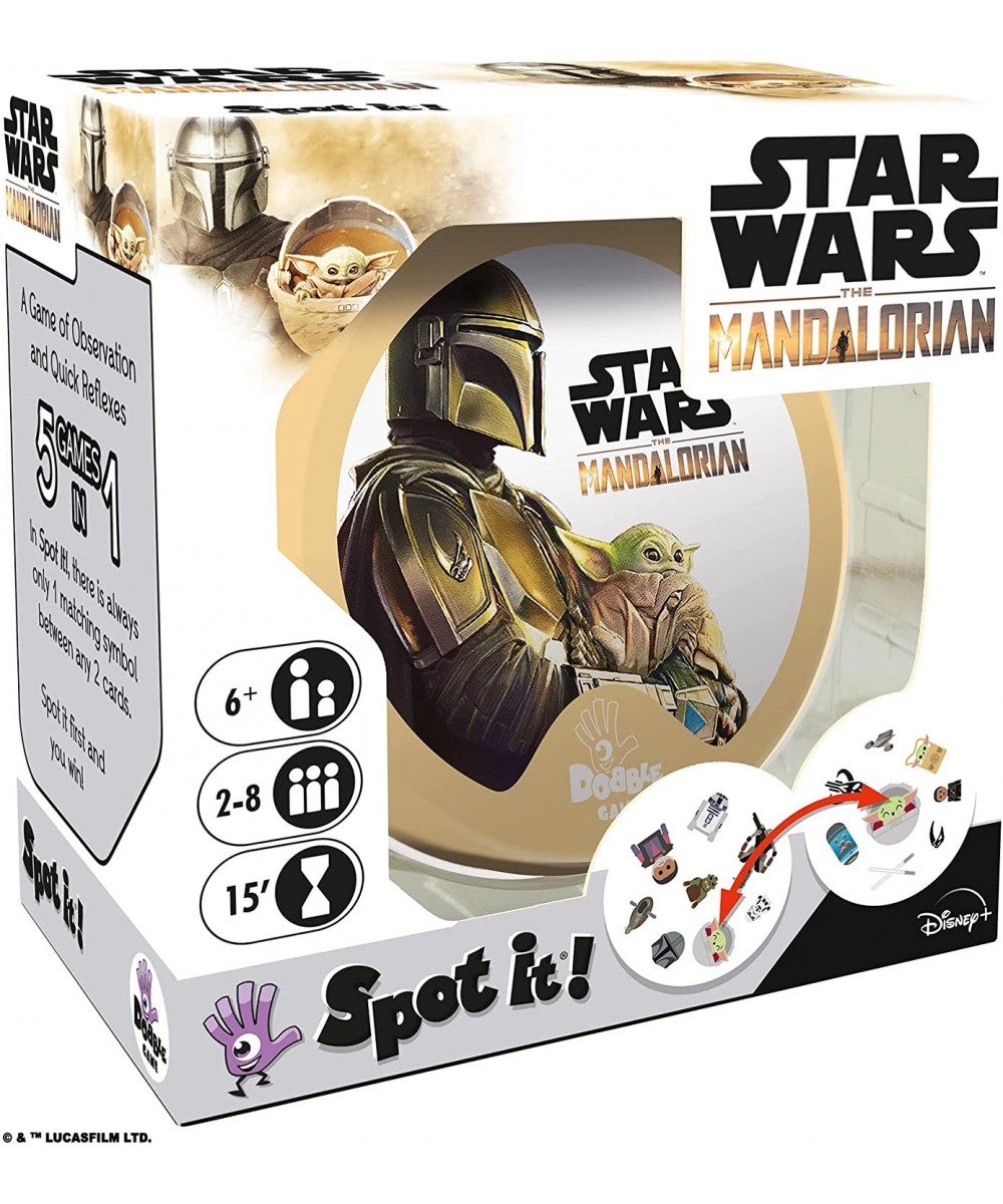 Spot It! The Mandalorian Card Game | Game for Kids | Age 6+ | 2-8 Players | Average Playtime 15 Minutes | Made $15.80 Card Games