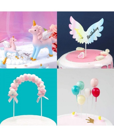 Unicorn Cake Topper Magic Unicorns Sculpture Pink Hairball Arch Rainbow Wings Birthday Banner Cloud Balloon Stars Little Unic...