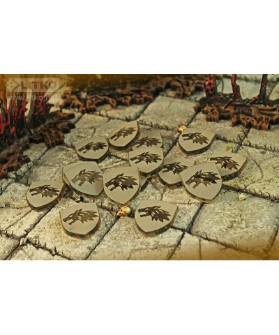 Thrones LCG House Wolf Power Tokens Transparent Bronze (15) $30.12 Game Accessories