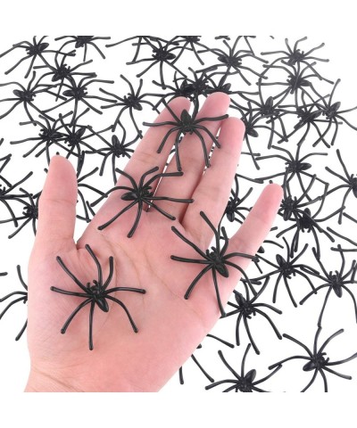 100 Pcs Realistic Spider Plastic Halloween Mini Spiders Joke Toys for Haunted House Halloween Party Decoration Black $14.18 G...