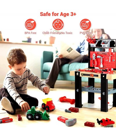 Kids Tool Bench Workbench Toys: 91 Pieces Toddler Tool Bench Workshop Work Play Set - Construction Toys Pretend Playset Kids ...