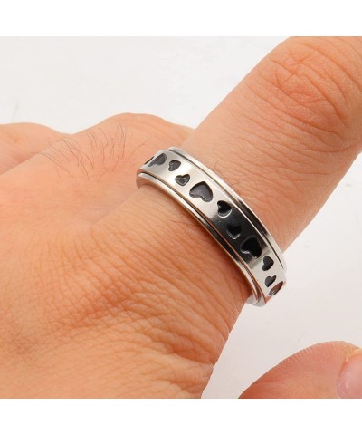 Stainless Steel Fidget Ring Set for Women Men Anxiety Rings Moon Star Fidgets Ring for Anxiety Stress Relieving Band Rings $1...