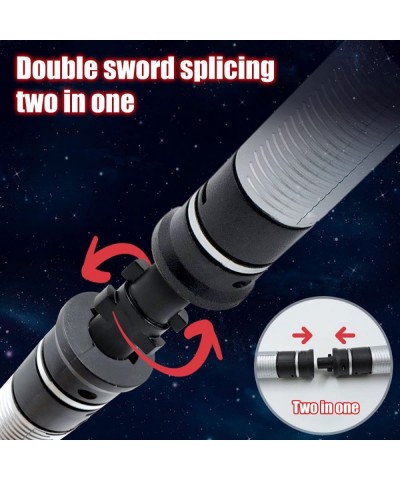 2 Pack Light Saber 2-in-1 Retractable 7 Colors Changeable Dueling Light up Sabers with Sound LED Light Swords Smooth Swing fo...