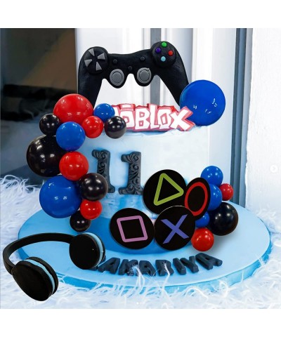 30 PCS Video Game Themes Cake Toppers Cake Decoration Headset Cake Decoration Ball Cake Decoration Game Controller Cake Decor...