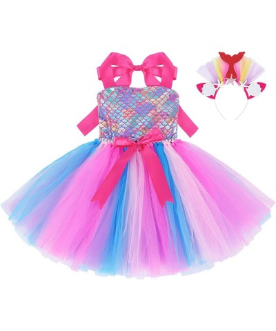 Little Girls Mermaid Tutu Dress for Birthday Party Halloween Mermaid Costume Outfits Dress with Mermaid Headband $45.81 Kids'...