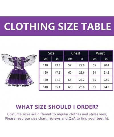 Vampire Bat Costume for Kids Girls Princess Witch Tutu Costume with Headband Wings for Halloween Party $27.97 Kids' Costumes