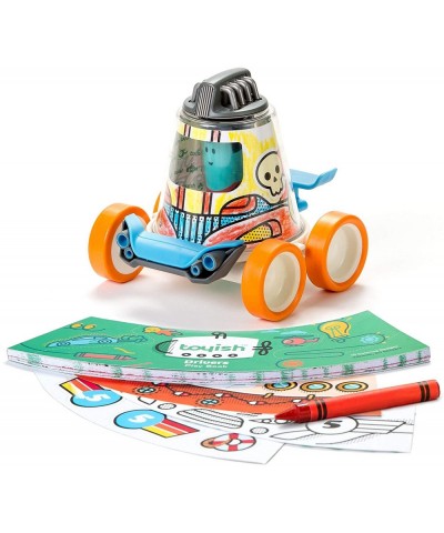 Award Winning Interactive Coloring Book and Race Car with Racer Toy - STEAM Creativity and Learning Development DIY Kit for P...