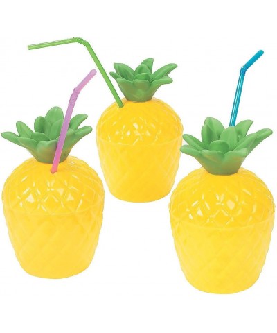 Plastic Pineapple Cups (10-Oz) for Party - Party Supplies - Drinkware - Sipper & Molded Cups - Party - 12 Pieces $59.55 Kids'...