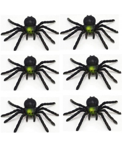 6 Pcs Plastic Spiders Artificial Spiders Fake Spider Realistic Bugs Scary Insects Creepy Rubber Prank Gag Gifts Trick Joke To...