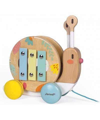 Pure Pull Along Snail - Wooden 2-in1 Musical Toy - Ages 1+ - J05159 $58.53 Early Development & Activity Toys