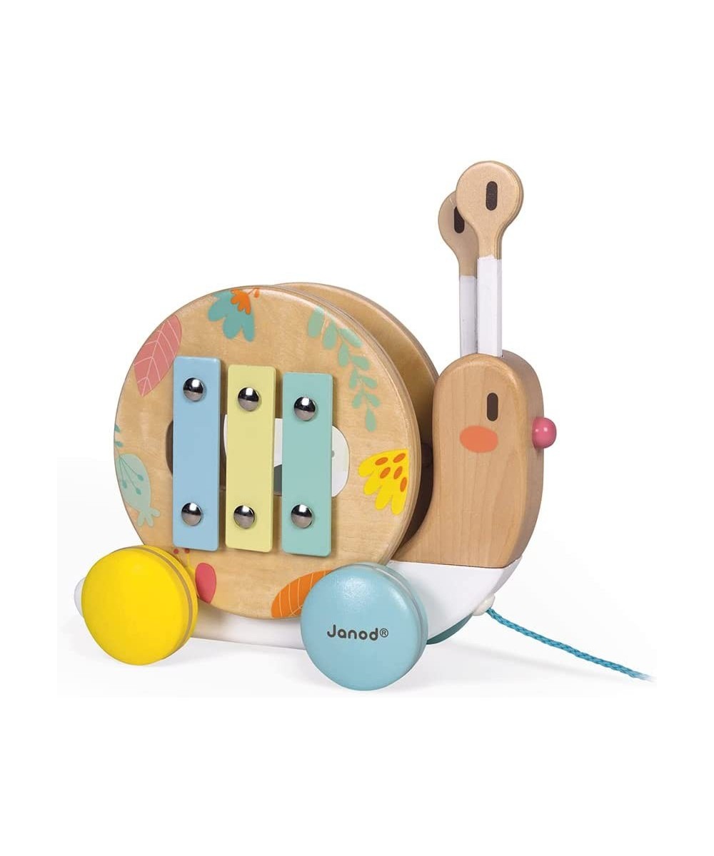 Pure Pull Along Snail - Wooden 2-in1 Musical Toy - Ages 1+ - J05159 $58.53 Early Development & Activity Toys