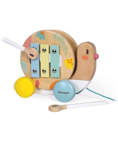 Pure Pull Along Snail - Wooden 2-in1 Musical Toy - Ages 1+ - J05159 $58.53 Early Development & Activity Toys