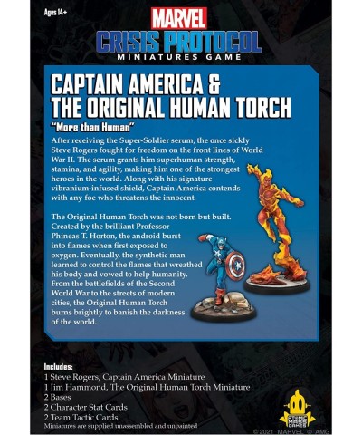 Marvel Crisis Protocol Captain America & The Original Human Torch Character Pack | Miniatures Battle Strategy Game Ages 14+ 2...