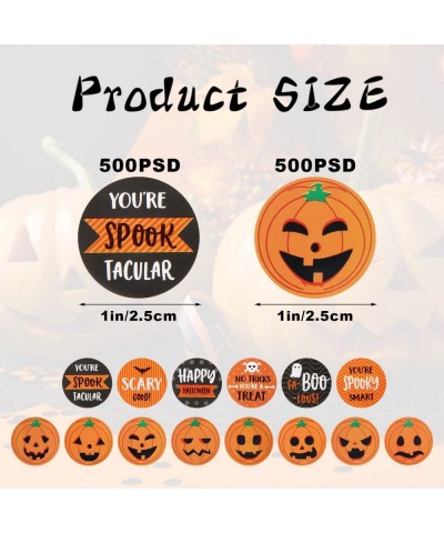 1000pcs Halloween Stickers  1inch Halloween Round Stickers Pumpkin Label Cute Halloween Stickers for Kids Party Decorations $...