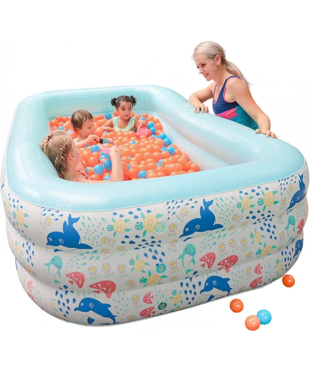 Inflatable Swimming Pools Inflatable Pool for Kids Adult Toddler Above Ground Summer Family Blow Up Swimming Pool 82" x 55" x...