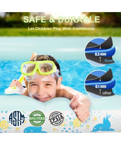 Inflatable Swimming Pools Inflatable Pool for Kids Adult Toddler Above Ground Summer Family Blow Up Swimming Pool 82" x 55" x...