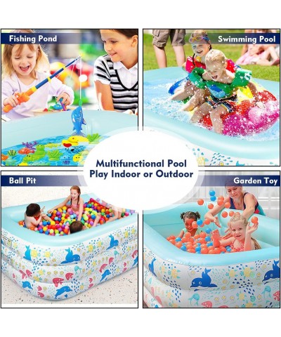 Inflatable Swimming Pools Inflatable Pool for Kids Adult Toddler Above Ground Summer Family Blow Up Swimming Pool 82" x 55" x...