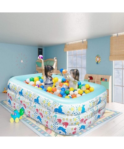 Inflatable Swimming Pools Inflatable Pool for Kids Adult Toddler Above Ground Summer Family Blow Up Swimming Pool 82" x 55" x...