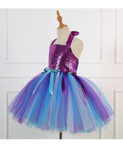 Mermaid Birthday Outfit Dress Up Dress for Little Girls Mermaid Costume Halloween Tutu Skirts with Mermaid Headband $48.74 Ki...