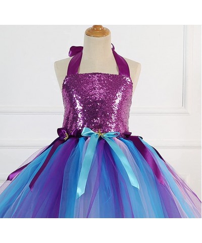 Mermaid Birthday Outfit Dress Up Dress for Little Girls Mermaid Costume Halloween Tutu Skirts with Mermaid Headband $48.74 Ki...