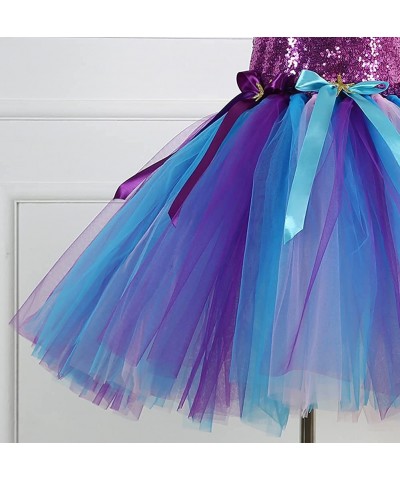 Mermaid Birthday Outfit Dress Up Dress for Little Girls Mermaid Costume Halloween Tutu Skirts with Mermaid Headband $48.74 Ki...