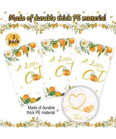 3 Pcs Little Cutie Tablecloth Orange Fruit Baby Shower Little Cutie is On The Way Party Supplies Waterproof Table Covers Deco...