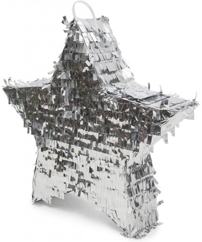 Small Silver Foil Star Pinata for Birthday Party Decorations (13 x 13 x 3 In) $33.73 Piñatas