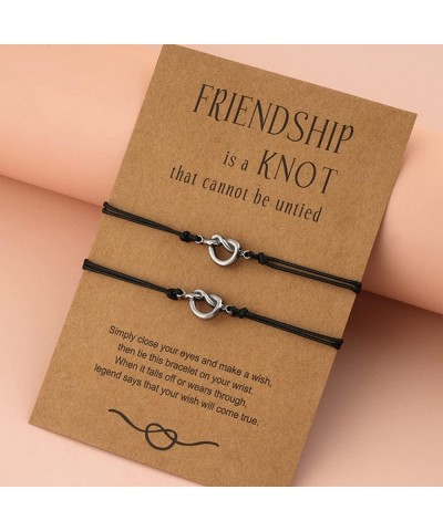 Galentines Day Gifts Friendship Bracelets for 3 Matching Friendship Bracelets Love Knot Infinity Bracelet for Best Friends $1...