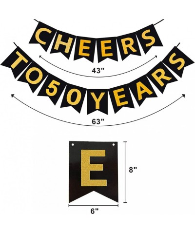 50th Birthday Decorations Kit - Cheers to 50 Years Banner Balloon - 50th Years Old Party Supplies 50th Anniversary Decoration...