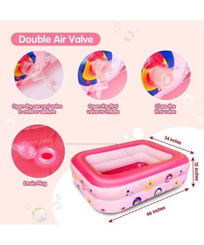 Kiddie Pool Toys for 1 2 3 Year Old Girl Gifts Inflatable Swimming Pools for Kids Toys Age 1-3 Years Summer Water Kiddy Baby ...