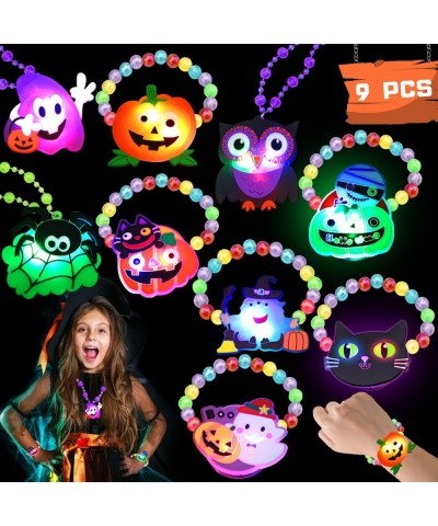 Light up classrooom gifts for kids 9pcs Cute light up toys 6 necklaces and 3 bracelets for kids gifts for kids class exchange...