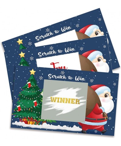 Christmas Party Scratch Off Game Cards Xmas Holiday Party Supplies Activity Festive Raffle Tickets for Adults and Kids 40 Pla...